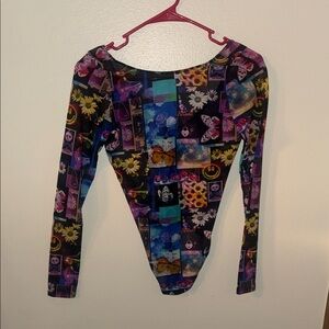 Parade Sheer Rave Patchwork Long Sleeve Bodysuit w Bottoms